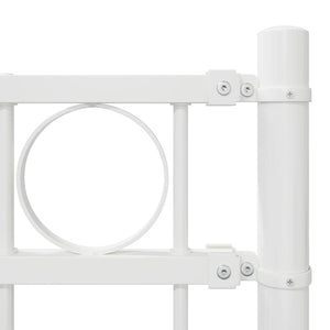 Recinzione per Giardino Bianco Acciaio 42003922