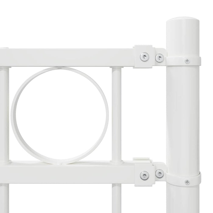 Recinzione per Giardino Bianco Acciaio 42003922