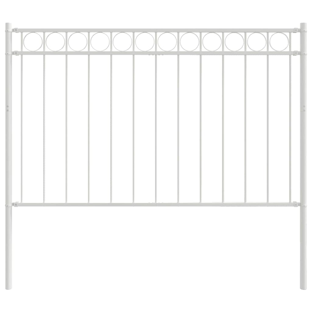 Recinzione per Giardino Bianco Acciaio 42003922