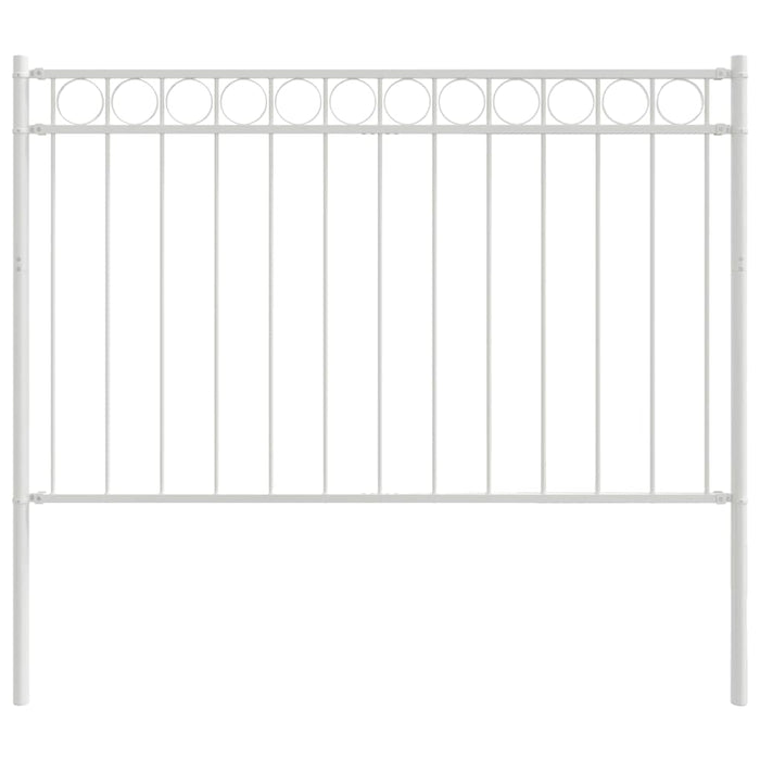 Recinzione per Giardino Bianco Acciaio 42003922