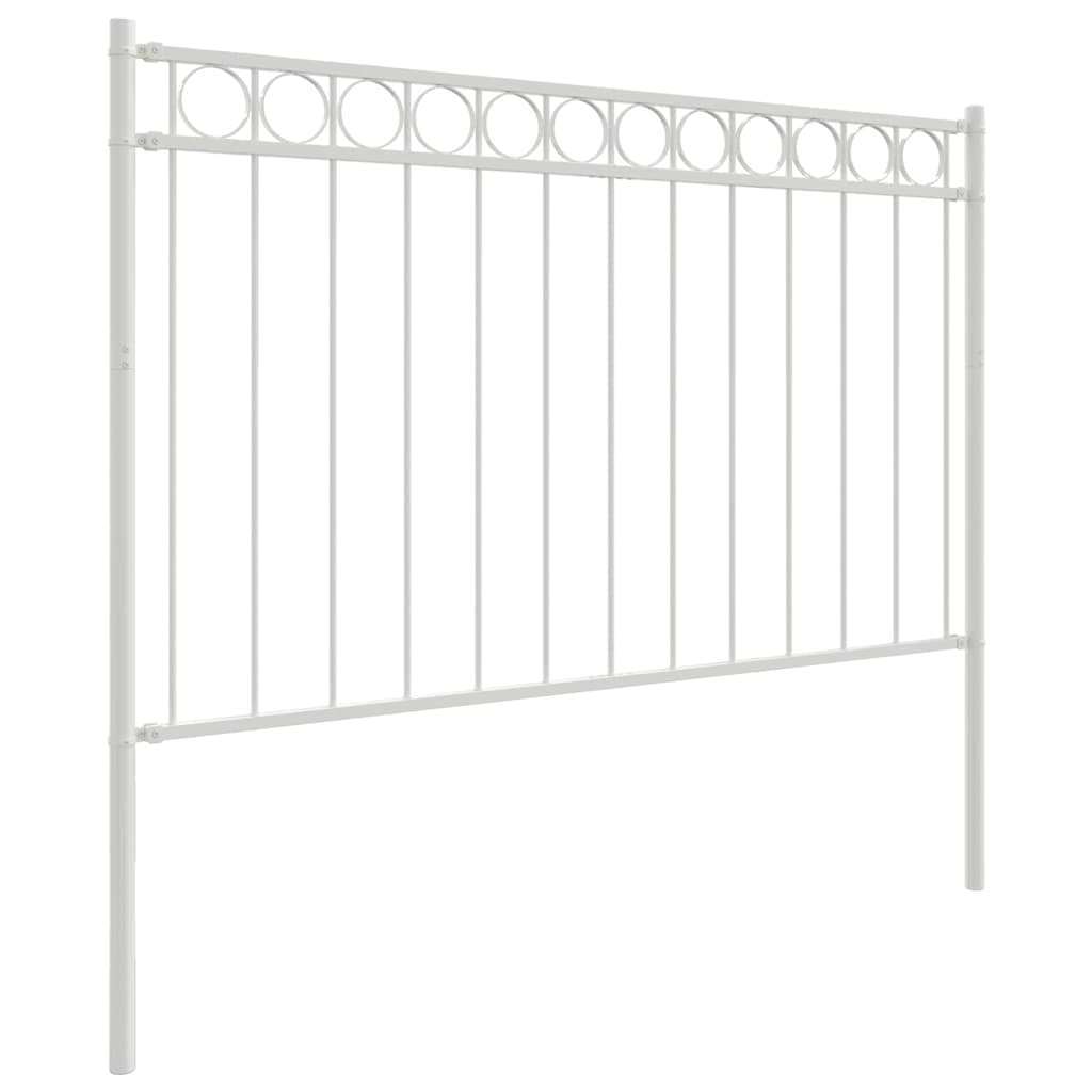 Recinzione per Giardino Bianco Acciaio 42003922