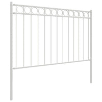 Recinzione per Giardino Bianco Acciaio 42003922