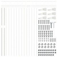 Recinzione per Giardino Bianco Acciaio 42003922