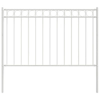 Recinzione per Giardino Bianco Acciaio 42003923