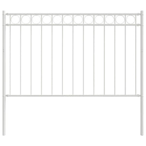 Recinzione per Giardino Bianco Acciaio 42003923