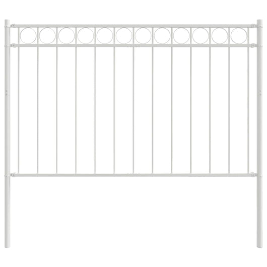 Recinzione per Giardino Bianco Acciaio 42003923