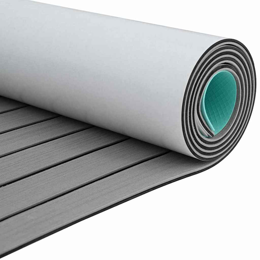 Pavimentazione barche  autoadesiva grigio chiaro e nero 240x90 cm EVA Foam 42008461