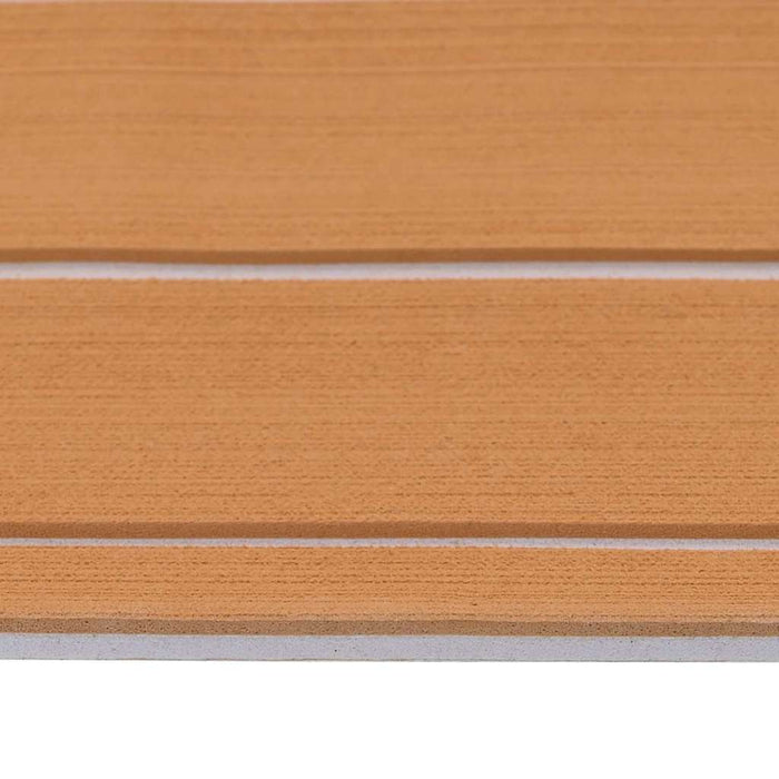 Pavimento per Barche Autoadesivo Marrone e Bianco 240x90 cm Gomma EVA 42008463