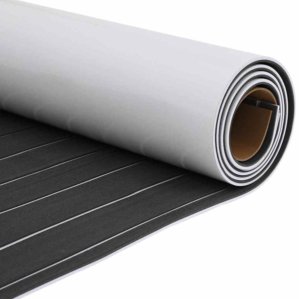 Pavimentazione per barche autoadesiva grigio scuro e bianco 240x90 cm EVA Foam 42008465
