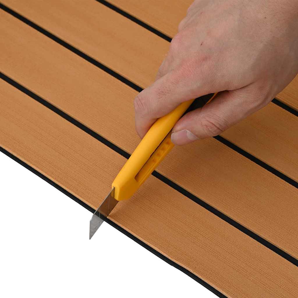 Pavimento per Barca Marrone, nero 240 x 60 cm Schiuma EVA 42008466