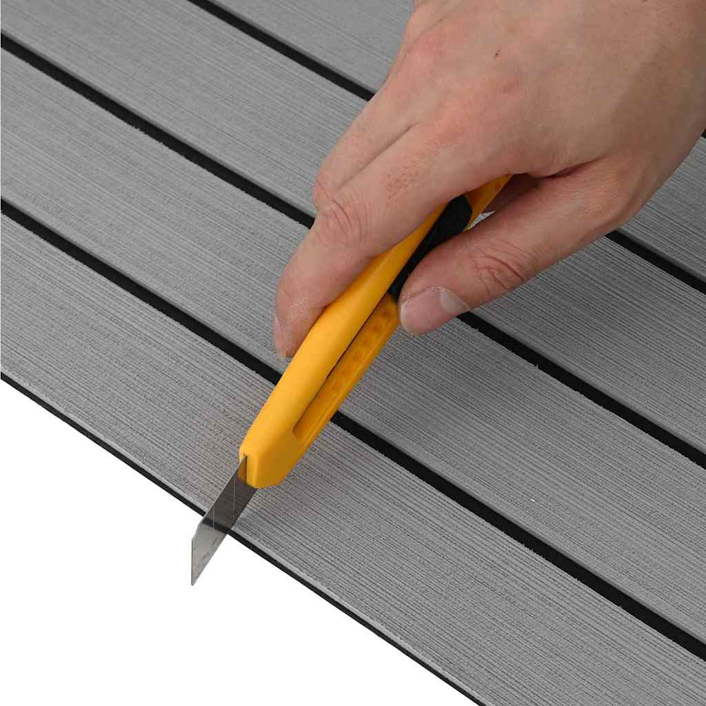 Pavimento per Barca Grigio chiaro, nero 240 x 60 cm Schiuma EVA 42008467