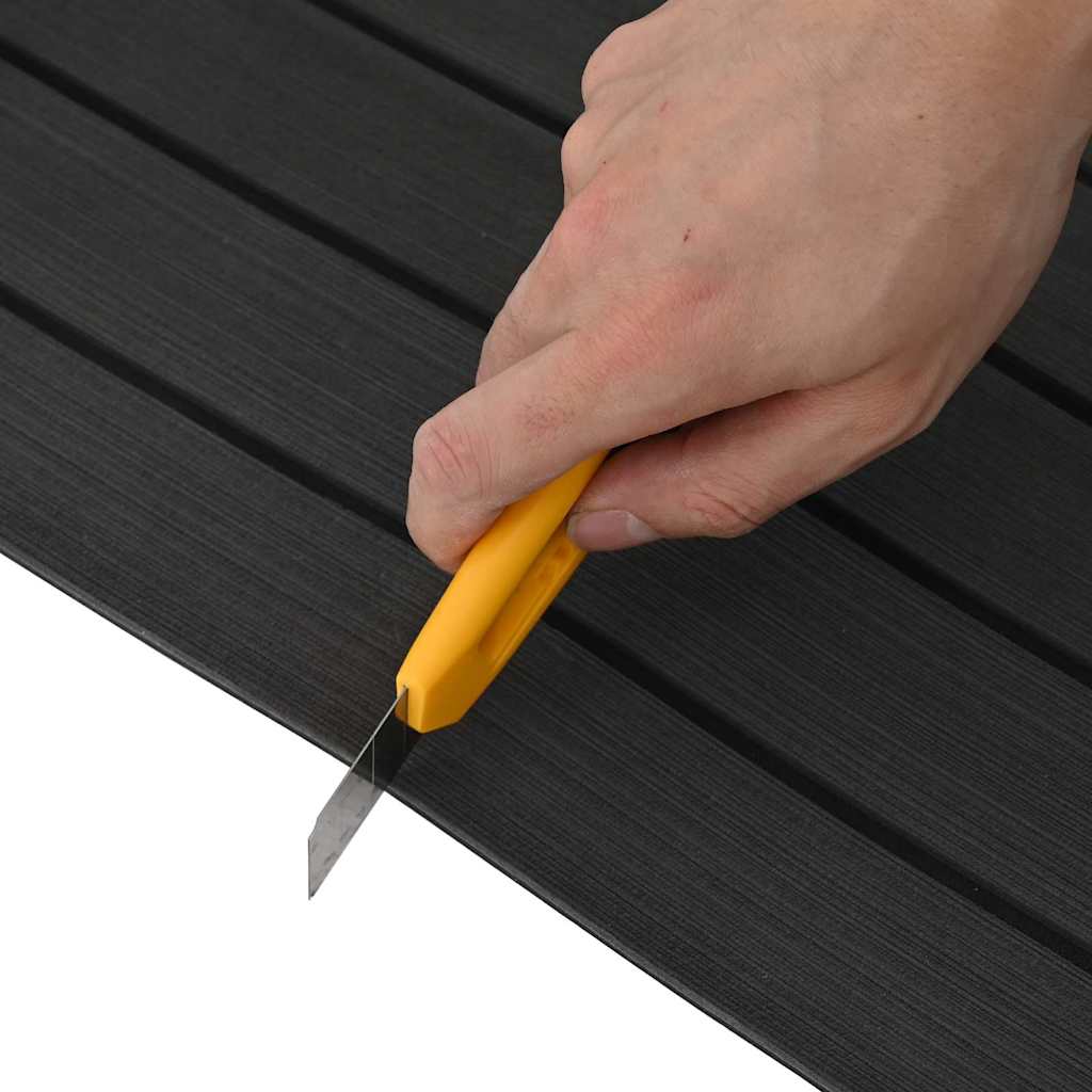 Pavimento per Barca Grigio scuro e nero 240 x 60 cm Schiuma EVA 42008468