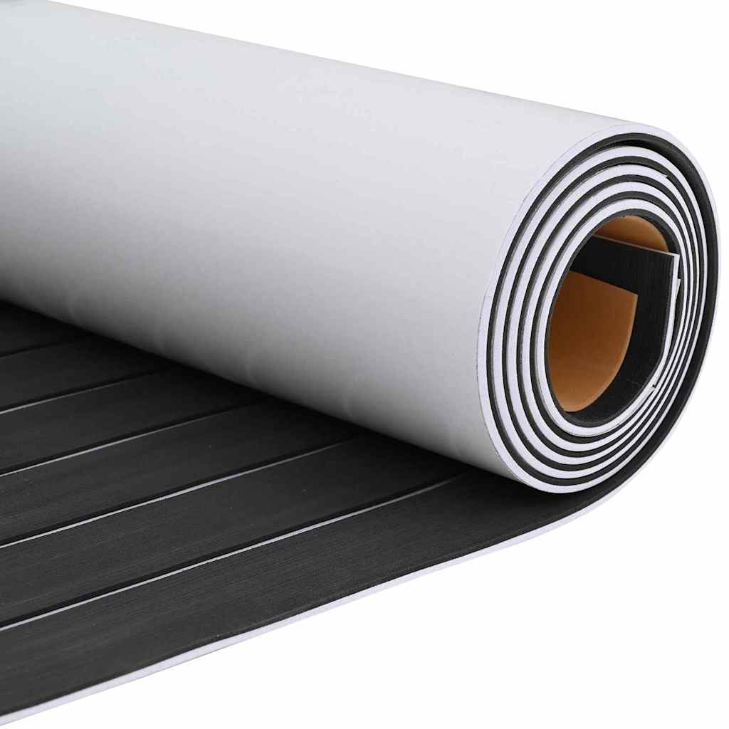 Pavimento per Barche Autoadesivo Grigio Scuro e Bianco 240x60 cm EVA Foam 42008471