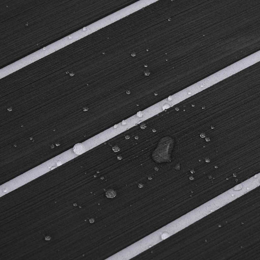 Pavimento per Barche Autoadesivo Grigio Scuro e Bianco 240x60 cm EVA Foam 42008471