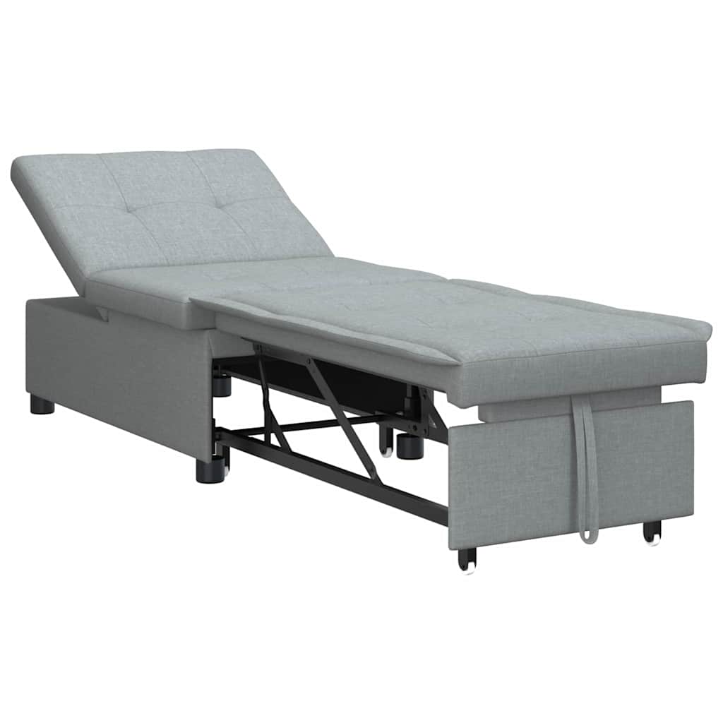 vidaXL Divano letto Grigio chiaro 194 x 67 x 37 cm Tessuto
