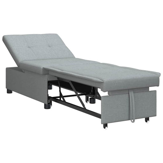 vidaXL Divano letto Grigio chiaro 194 x 67 x 37 cm Tessuto