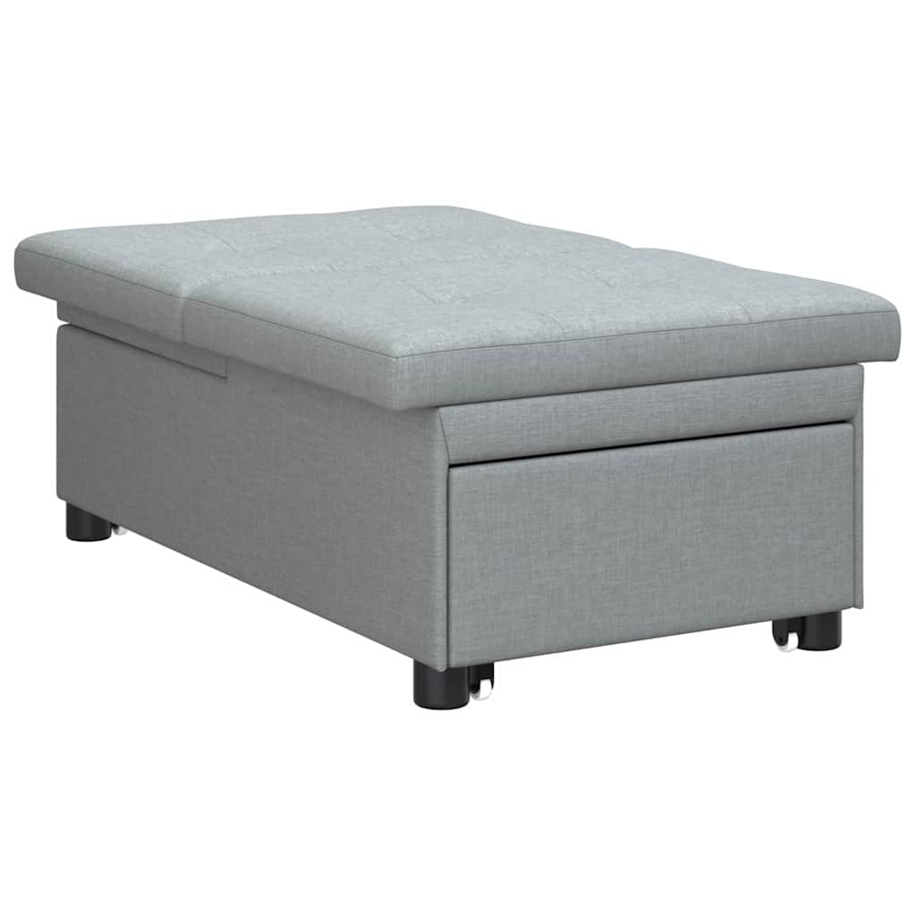 vidaXL Divano letto Grigio chiaro 194 x 67 x 37 cm Tessuto