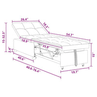 vidaXL Divano letto Grigio chiaro 194 x 67 x 37 cm Tessuto
