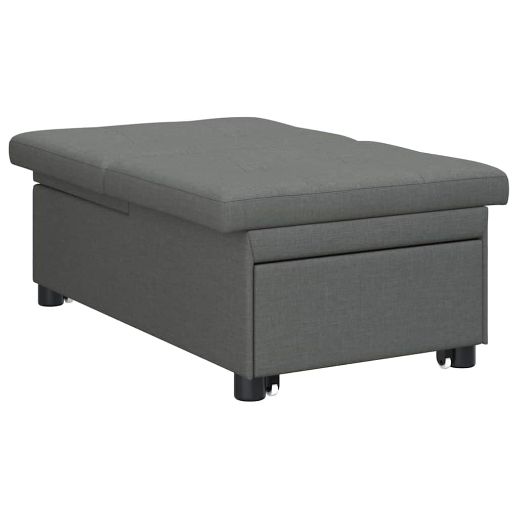 vidaXL Divano letto Grigio scuro 194 x 67 x 37 cm Tessuto