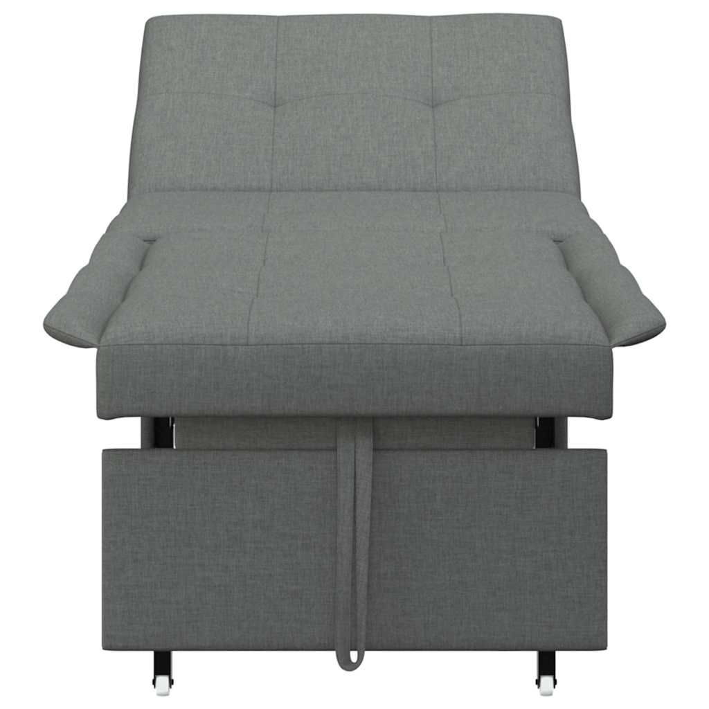 vidaXL Divano letto Grigio scuro 194 x 67 x 37 cm Tessuto