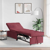 vidaXL Divano letto Rosso 194 x 67 x 37 cm Tessuto