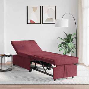 vidaXL Divano letto Rosso 194 x 67 x 37 cm Tessuto