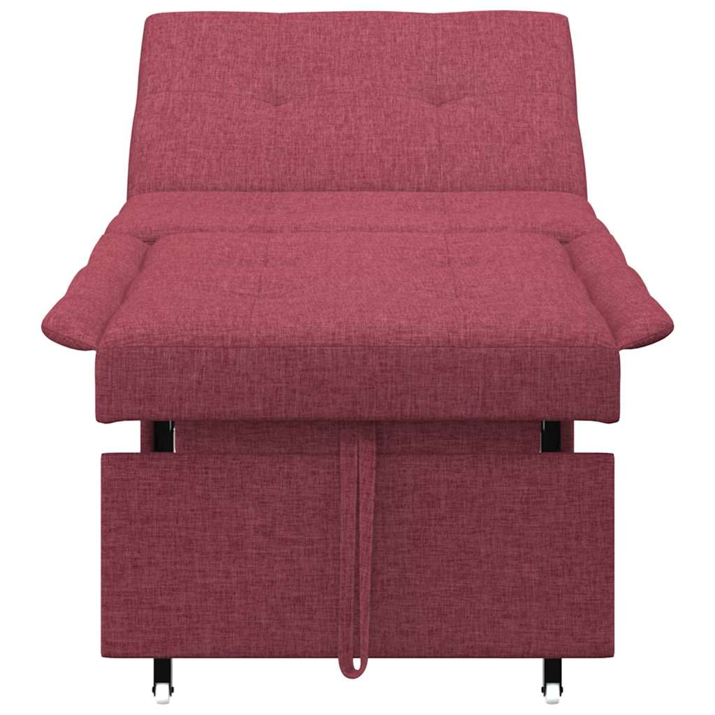 vidaXL Divano letto Rosso 194 x 67 x 37 cm Tessuto