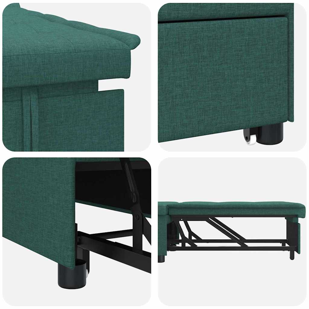 Divano letto Verde scuro 194 x 67 x 37 cm Tessuto 42008586