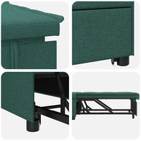 vidaXL Divano letto Verde scuro 194 x 67 x 37 cm Tessuto