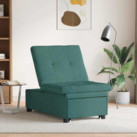 vidaXL Divano letto Verde scuro 194 x 67 x 37 cm Tessuto