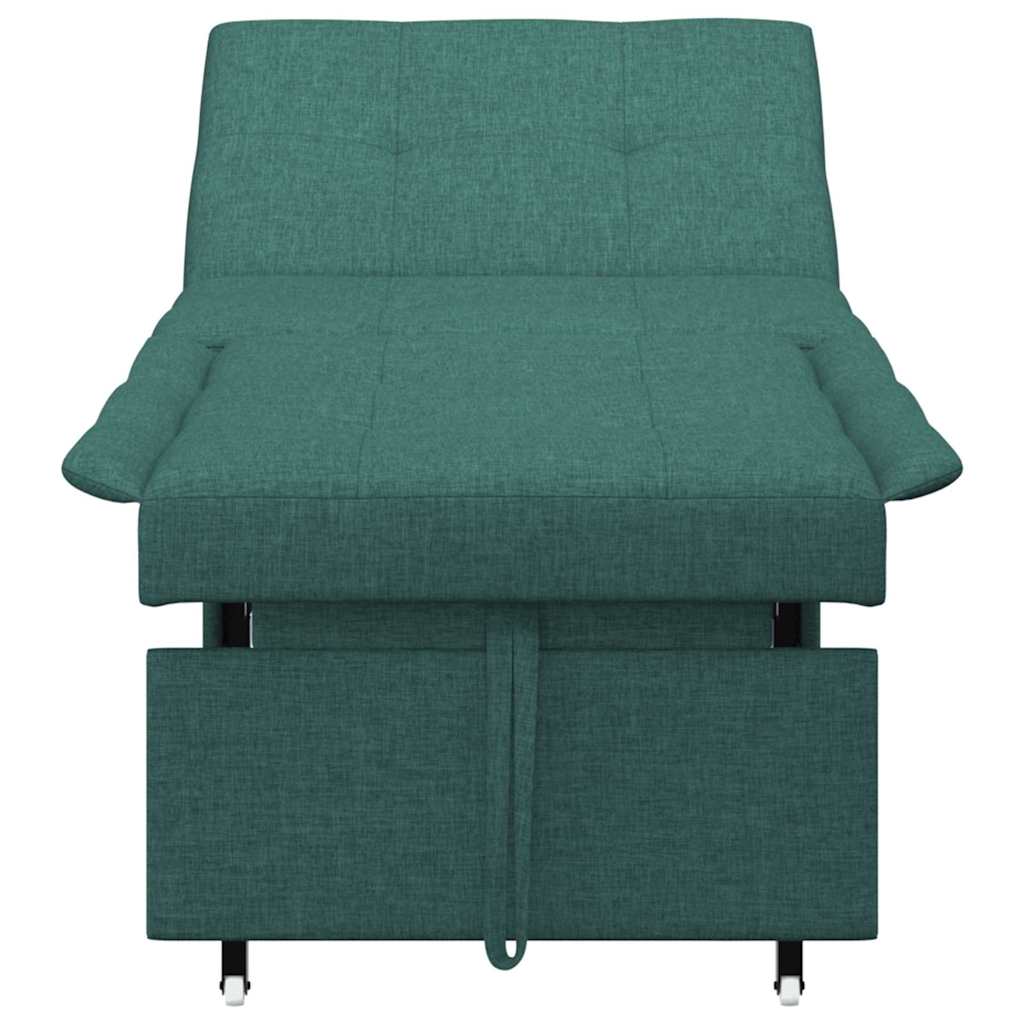 vidaXL Divano letto Verde scuro 194 x 67 x 37 cm Tessuto