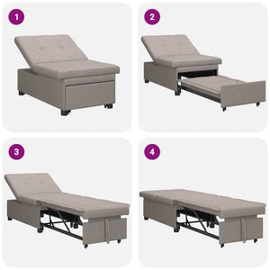 vidaXL Divano letto Talpa 194 x 67 x 37 cm Tessuto