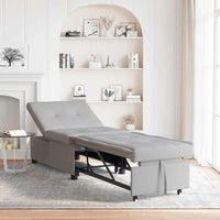 vidaXL Divano letto Grigio 194 x 67 x 37 cm Tessuto