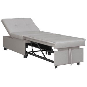 vidaXL Divano letto Grigio 194 x 67 x 37 cm Tessuto