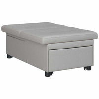 vidaXL Divano letto Grigio 194 x 67 x 37 cm Tessuto