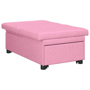 vidaXL Divano letto Rosa 194 x 67 x 37 cm Tessuto