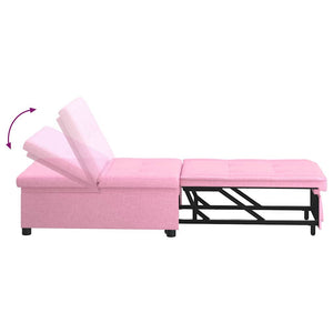 vidaXL Divano letto Rosa 194 x 67 x 37 cm Tessuto