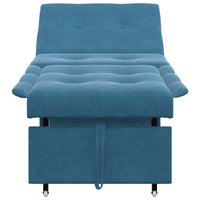Divano Letto-Sofa Letto-Daybed Blu 194 x 67 x 82 cm Velluto