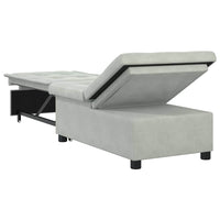 vidaXL Divano Letto Grigio chiaro 67 x 194 x 38 cm Velluto