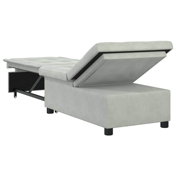 vidaXL Divano Letto Grigio chiaro 67 x 194 x 38 cm Velluto