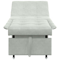 vidaXL Divano Letto Grigio chiaro 67 x 194 x 38 cm Velluto