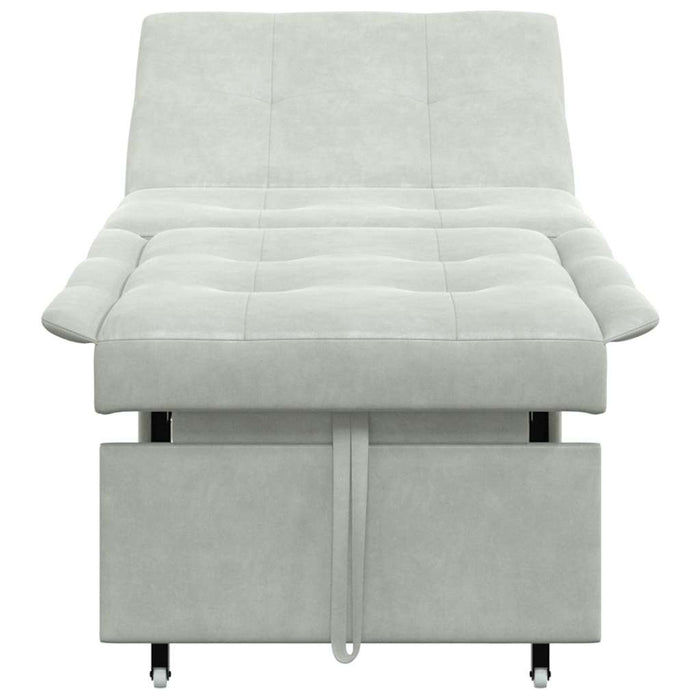 vidaXL Divano Letto Grigio chiaro 67 x 194 x 38 cm Velluto