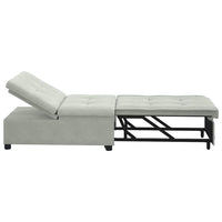vidaXL Divano Letto Grigio chiaro 67 x 194 x 38 cm Velluto