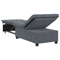 vidaXL Divano Letto Grigio scuro 67 x 194 x 38 cm Velluto