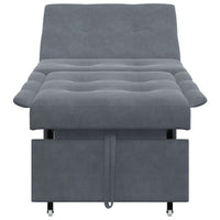 Divano Letto Grigio scuro 67 x 194 x 38 cm Velluto 42008595