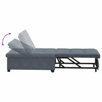 vidaXL Divano Letto Grigio scuro 67 x 194 x 38 cm Velluto