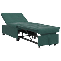 vidaXL Divano Letto Verde scuro 67 x 194 x 38 cm Velluto