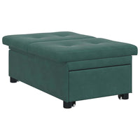 vidaXL Divano Letto Verde scuro 67 x 194 x 38 cm Velluto