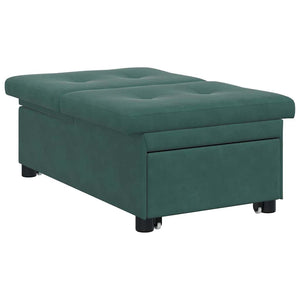 vidaXL Divano Letto Verde scuro 67 x 194 x 38 cm Velluto