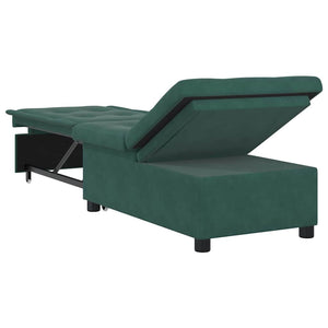 Divano letto design 3-in-1 estraibile in velluto verde scuro 42008596
